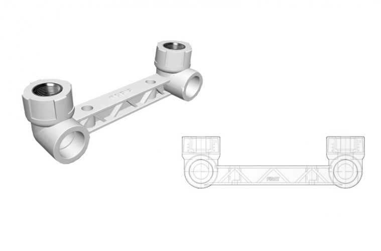 FIRAT Настенный комплект для смесителя 25-1/2" 7B80025127